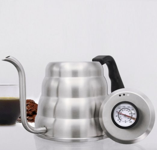Thermometer Coffee Drip Gooseneck Stainless Steel Kettle